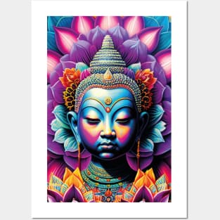 Buddha lotus Mandala Posters and Art